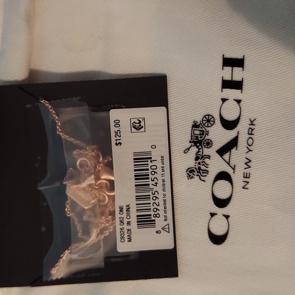 Coach Rose Gold Halo Pendant Necklace - Picture 4 of 4